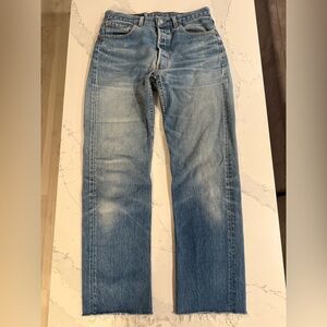 Vintage levis raw hem jean